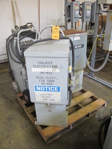 (3) ELECTRICAL CABINETS/POWER SUPPLIES WITH SQUARE-D CIRCUIT BREAKERS. LOADING & HANDLING FEE $15-4117